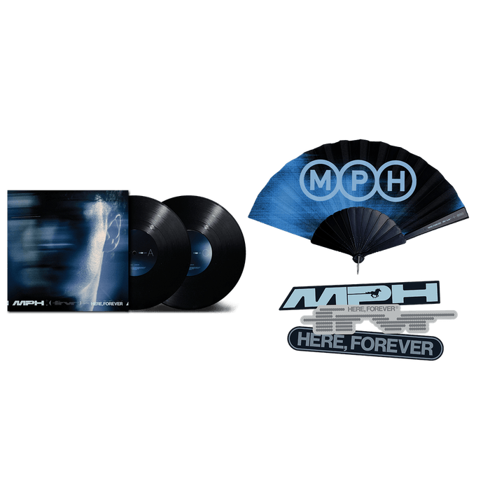 Bundle - MPH - Here, Forever - LP + Sticker Pack + Fan
