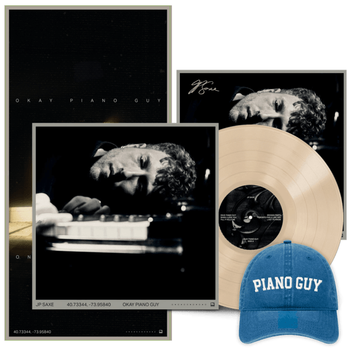 Bundle - JP Saxe - Okay Piano Guy : D2C Exclusive Signed Vinyl (with poster) & Hat