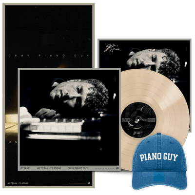 Bundle - JP Saxe - Okay Piano Guy : D2C Exclusive Signed Vinyl (with poster) & Hat
