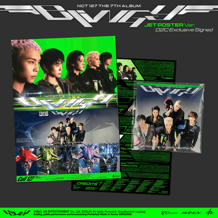 Cd - NCT 127 - The 7th Album ‘BLINGY' (JET Poster Ver.) (Signed)