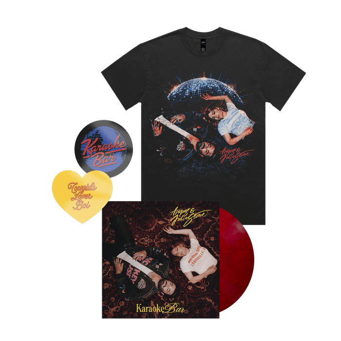 Bundle - Angus & Julia Stone - Store Exclusive Cherry Marble Vinyl + Choice Of T-Shirt + Sticker Pack (hover)