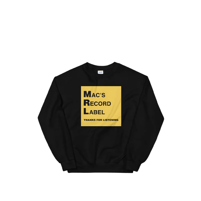 Hoodie - Mac Demarco - MAC'S RECORD LABEL LOGO CREWNECK