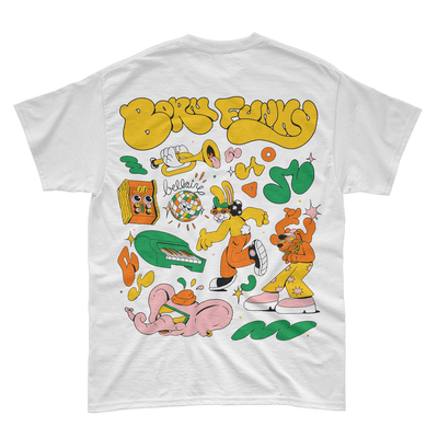Merch - Bellaire - Born Funky - White Tee