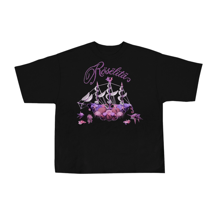 T-shirt - 55ASKY - RÖSËLITÄ (TEE SHIRT NOIR)