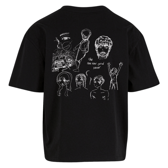 Merch - what is your name? - the now now and never tee (hover)