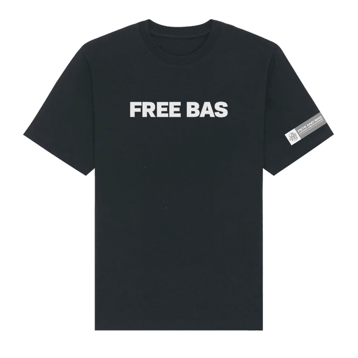 Merch - Pete & Bas - Free Bas - Black Tee