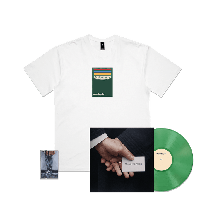 mustbejohn — Words to Live By - LP + Tape + Tee Bundle