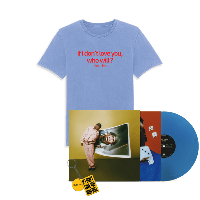 Bundle - Master Peace - if i don't love you, who will ? (Heartbreak Blue Vinyl’ LP, T Shirt & Keyring / Bag Charm)