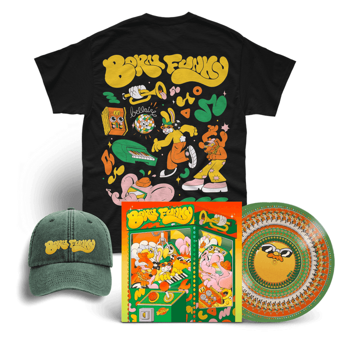 Bundle - Bellaire - Born Funky Deluxe LP (LIMITED SIGNED EDITION) + Black Tee + Green Cap - Bundle