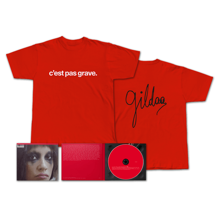 Bundle - Gildaa - tee shirt "c'est pas grave" + signed CD + Poster exclusif