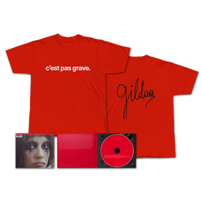 Bundle - Gildaa - tee shirt "c'est pas grave" + signed CD + Poster exclusif