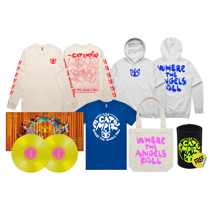 Merch - The Cat Empire - Where The Angels Fall Big Bundle [w/ Blue Tee]