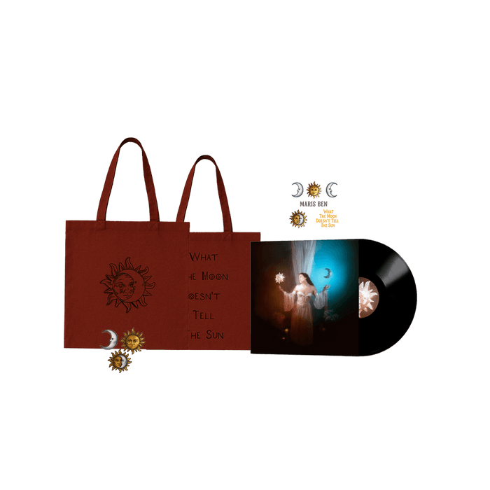 Bundle - MARIS BEN - What The Moon Doesn't Tell The Sun (bundle vinyl + sun/moon tote bag + pins + stickers)