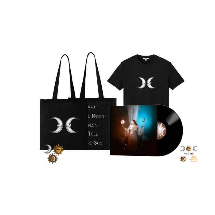 Bundle - MARIS BEN - What The Moon Doesn't Tell The Sun - Premium Moon Pack (vinyl + t-shirt + tote bag + pins + stickers)
