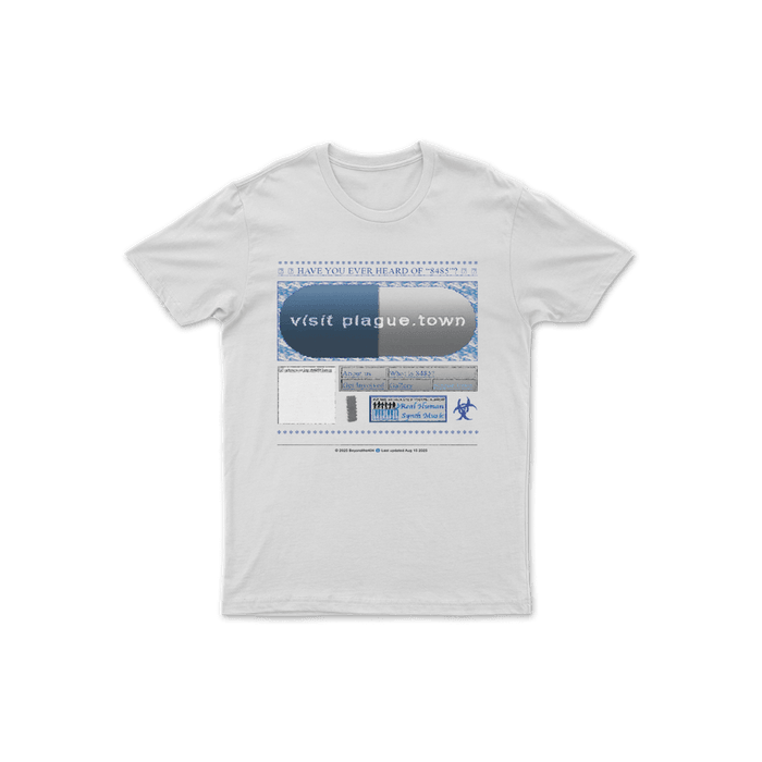 Vinyl - 8485 - plague.town T-shirt (White)