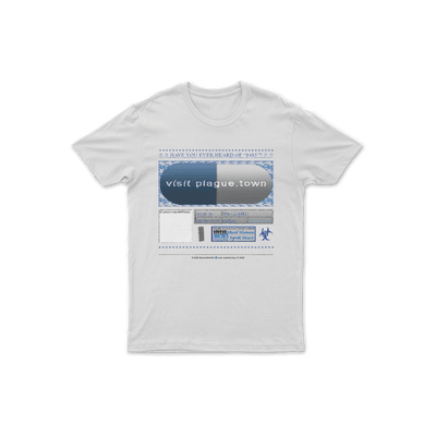 Vinyl - 8485 - plague.town T-shirt (White)