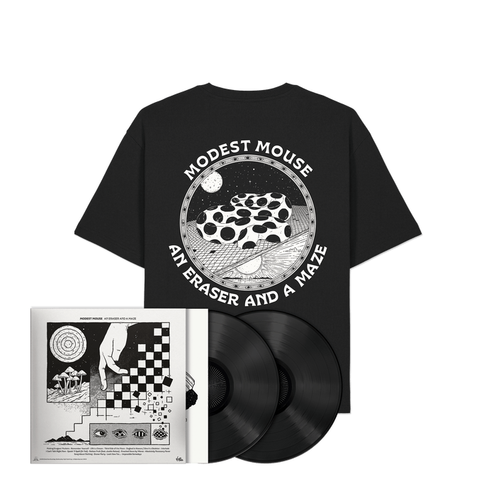 Bundle - Modest Mouse - An Eraser and a Maze (Black 2xLP) + T-Shirt Fanpack  (hover)