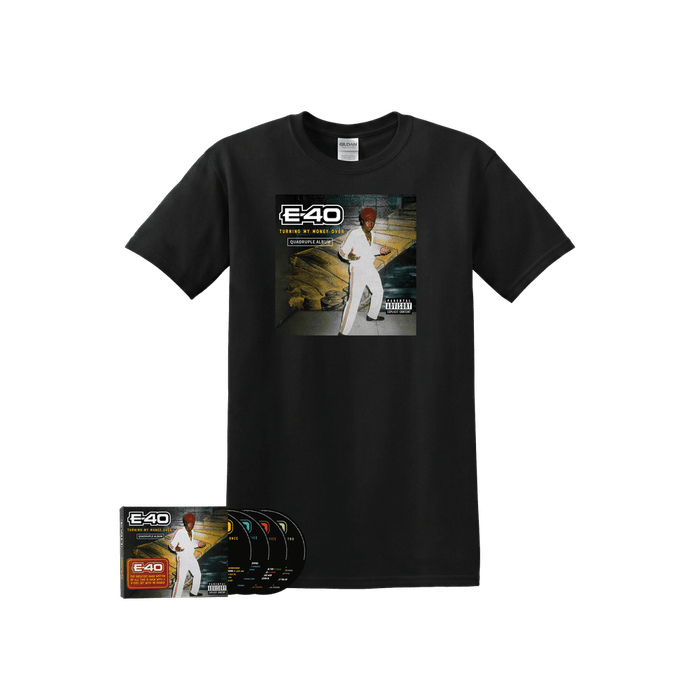 Bundle - E-40 - Turning My Money Over (Vol. 1 - Vol. 4) (4xCD Pack) + T-Shirt Fanpack