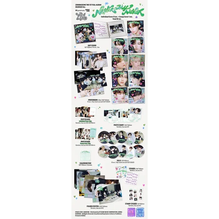 Cd - ZEROBASEONE - THE 1ST FULL ALBUM - NEVER SAY NEVER (DIGIPACK