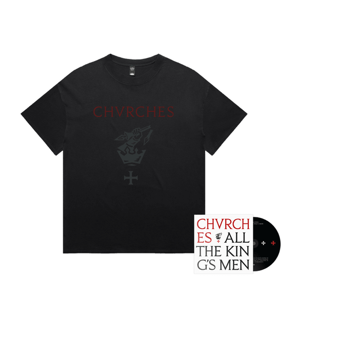 Bundle - CHVRCHES - All The King's Men CD + Icon Tee Black Fanpack