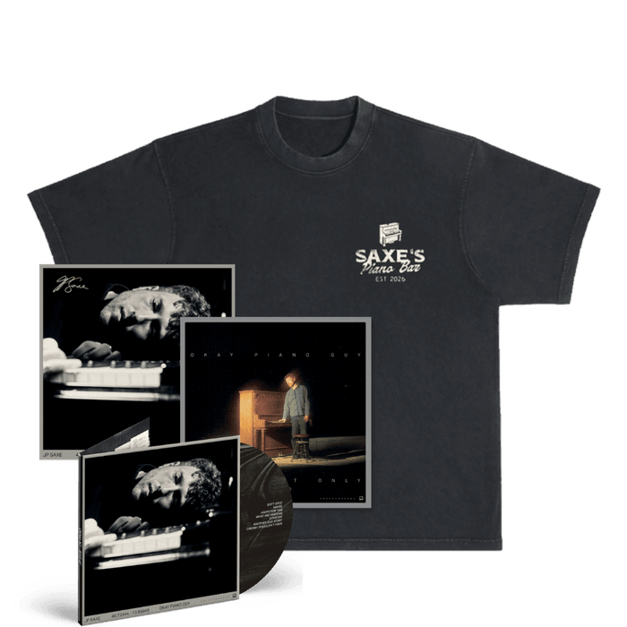 Bundle - JP Saxe - Okay Piano Guy : Signed CD & Piano Bar T-shirt 