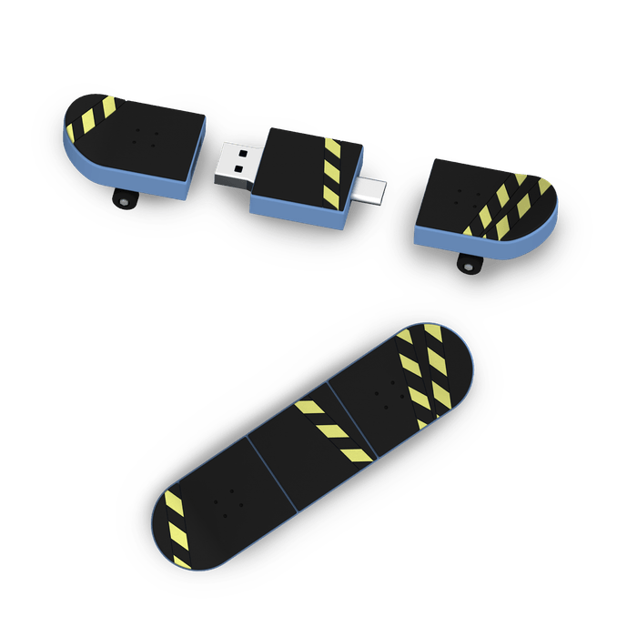 Merch - HEARTSTEEL - "Live My Life" Skateboard USB (hover)