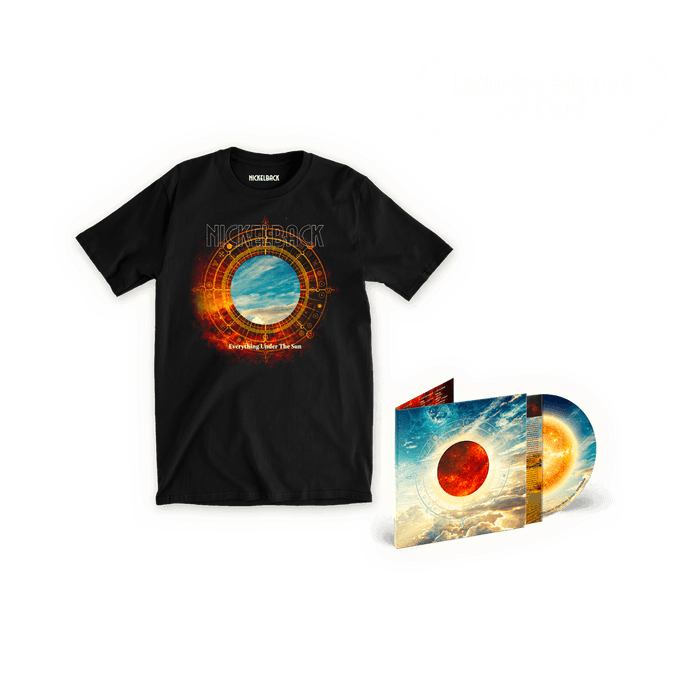 Bundle - Nickelback - SIGNED Everything Under The Sun D2C Exclusive Alternate Cover CD + T-Shirt Fanpack