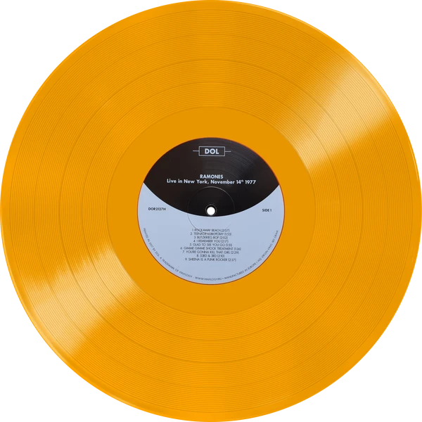 Vinyl - Ramones - Live In New York November 14th 1977 (Orange