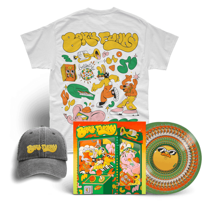 Bundle - Bellaire - Born Funky Deluxe LP (LIMITED SIGNED EDITION) + White Tee + Grey Cap- Bundle