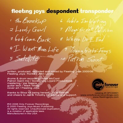 fleeting joys／despondent transponder Despondent Transponder | Fleeting Joys
