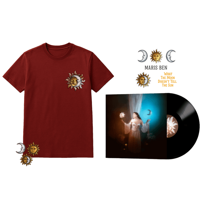 Bundle - MARIS BEN - What The Moon Doesn't Tell The Sun (bundle vinyl + sun/moon t-shirt + pins + stickers)